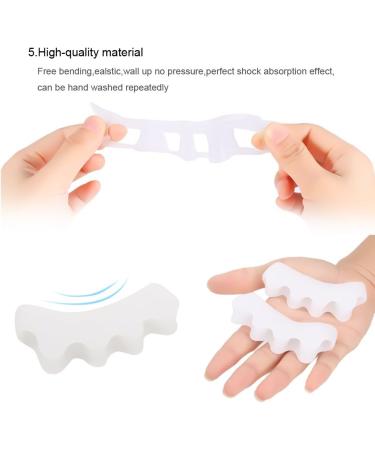 Bestrice Gel Toe Separator: Toe Spacers for Sports, Yoga, Running | Bunion Pain Relief, Toe Straightener, Achilles Stretcher | Pure White (1 pair) - Buy Online on GoSupps.com