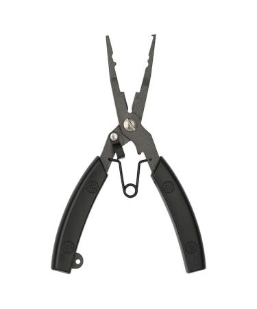 HZXINWANG Fishing Pliers, Aviation Aluminum Fishing Pliers Line Cutters, De-Hookers, Fishing Tool Sets, Weaving Scissors, Saltwater Resistant Fishing Gear Black Lightweight model