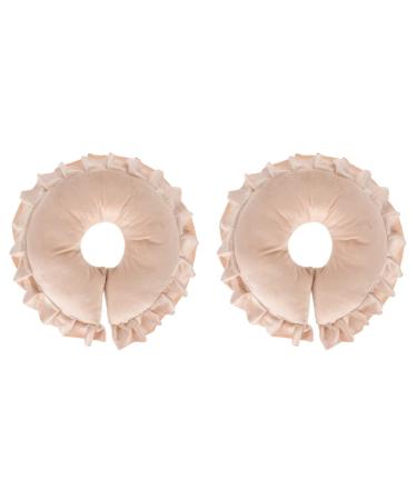 FOMIYES 2 pcs Face Cushion Pillow Sleeping Face Down Pillow Face Massage Pillow Cotton U Shaped Headrest SPA Supplies for Salon Home Travel (Brown)