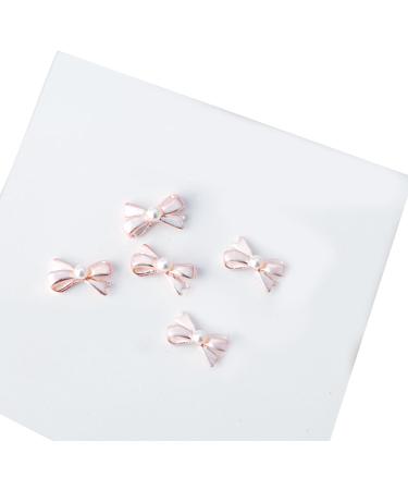 5Pcs Metal Nail Art Studs 3D Nail Art Metal Nail Art Jewelry Decorations Pearls Bows Nail Decoration Accessories Nail Rivets Gems - Buy Online on GoSupps.com