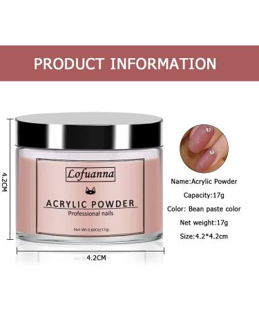 Lofuanna 17g Professional Bean Paste Color Acrylic Powder - Salon Quality Nail Extension System (06) - Buy Online on GoSupps.com