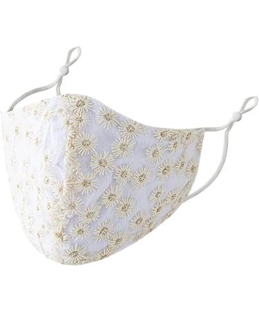 YBSHIN Lace Wedding Face Mask - Floral Print Adjustable Masquerade Mask for Women - B-Beige - International Shipping Available - Buy Online on GoSupps.com