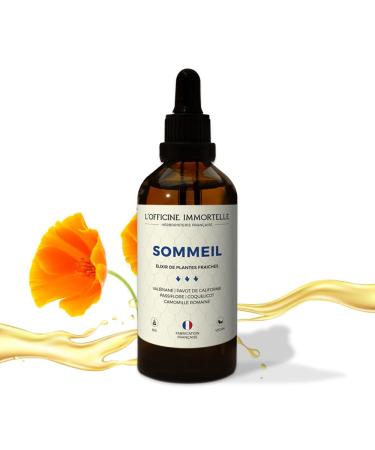 Immortelle pharmacy Sleep ELIXIR MELATONIN FREE FORMULA VALERIAN CALIFORNIA POPPY MADE IN FRANCE