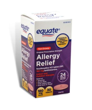 Equate - Allergy Relief - Fexofenadine 180 mg 30 Tablets (Compare to Allegra Allergy)