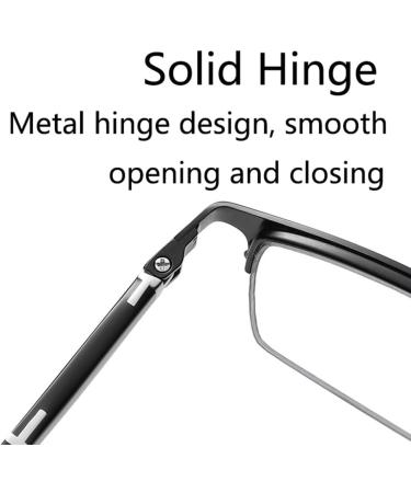 Shop Dibako Photochrome Progressive Multifocal Reading Glasses - Unisex Anti-Blue Light Black Half Frame (+1.50) - Buy Online on GoSupps.com