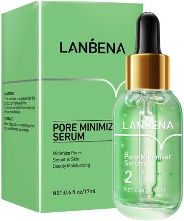 LANBENA Pore Minimizer Serum Pores Shrinking Serum for Face Oil Control Firming Tightening Pores Vegan Moisture after Blackhead Remover Centella Asiatica Hamamelis Virginiana 0.6 fl.oz