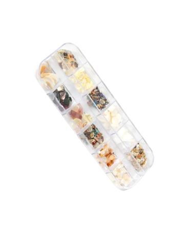 Healeved Manicure Crafts Stone Natural Decor Stones Nail Art Accessories Crystal Ab Rhinestones Shell Nail Decals Glass Rhinestones Nail Crystal Gems Nail Diamond Tool Gravel