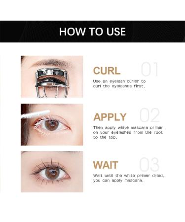 WALULAN Waterproof Lash Primer Mascara - Clear White | Natural Defining Formula for Volume and Length - Buy Online on GoSupps.com