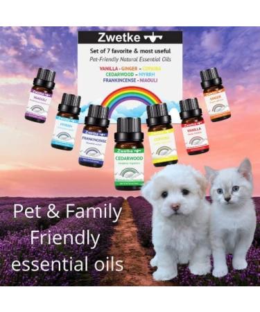 Pet-Friendly 7 Essential Aromatherapy Oils Gift Set for Whole Family - Vanilla, Ginger, Copaiba, Cedarwood, Myrrh, Frankincense, Niaouli - 60% Pure Oils, 40% pet-Compatible Carrier Oils - Buy Online on GoSupps.com
