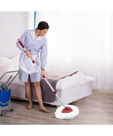 KLYFAR Mop Replace Head - 4 Pack Microfiber Refills for O Cedar EasyWring Spin Mop | Compatible with Ocedar 1 Tank System | 58in Handle | White - Buy Online on GoSupps.com