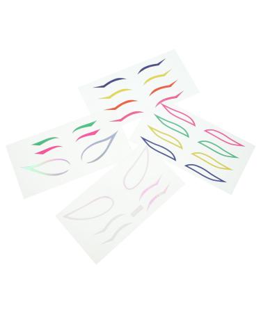 DRESSOOS 4Sets Creative Eyeliner Sticker Paper Eyeliner Sticker Eye Line Sticker