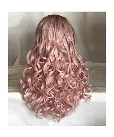 Buy Pink Long Synthetic Lace Front Women's Wig Natural Wave Hairstyle for Instant Glam - Buy Online on GoSupps.com