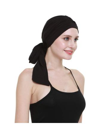 FocusCare Bamboo Headwraps for Women - Soft Black Chemo Patients Headwear - Buy Online on GoSupps.com