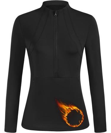 JACK SMITH Women's Fleece Half Zip Athletic Running Pullover XXL Black - Buy Online on GoSupps.com