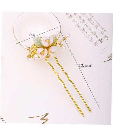 minkissy Head Elegant Chinese Sticks Updo Clips Bridal Chopsticks U Pin Lady Headwear Girls Floral Pearl Accessories Women Traditional Stick Tassel Hairpin Handmade Retro Vintage - Buy Online on GoSupps.com