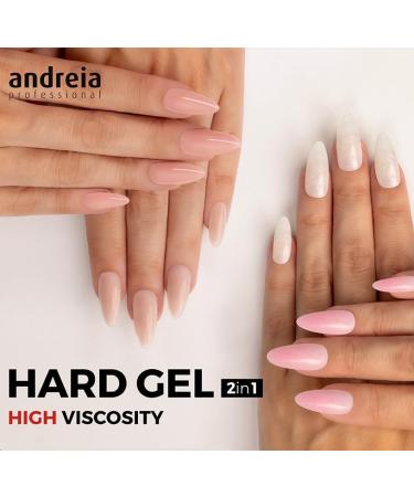  Andreia Andreia Nail Builder Gel - Professional UV & LED Biphasic Gel for Strengthening Nails or Extensions - High Viscosity Formula - Soft Pink Color 200g - Buy Online on GoSupps.com