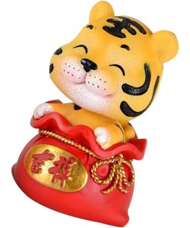 Beavorty 2 Pcs Year of The Tiger Bobble Head Ornament Festive Tiger Toy Wild Car Ornaments Dashboard Animal Doll Good Luck Figurines Desktop Ornaments Spring To Rotate Souvenir Cake Resin Red 1x2pcs 6X6X9.5CMx2pcs - Buy Online on GoSupps.com