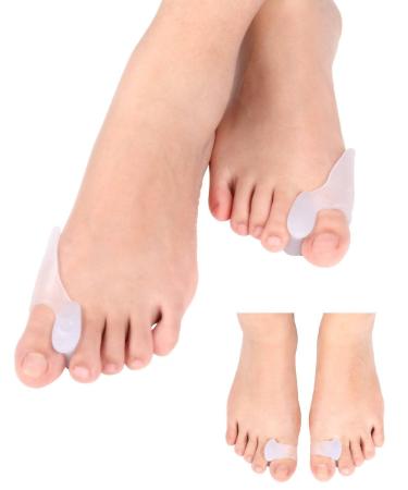Gel Bunion Pads Toe Separators 2 Pairs Big Toe Stretcher Spacers for Correct Toe Alignment Bunion Toe Protector Hammertoe Straighteners Calluses Hallux Valgus Overlapping Toes