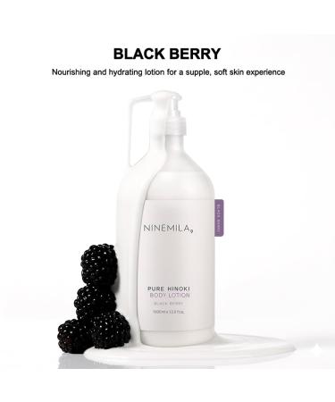 NINEMILA Pure Hinoki Body Lotion Black Berry Scent 1000ml (33.8 fl oz) Pump Shea Butter & Glycerin Jeju Hinoki Water 50 000ppm Vegan Daily Moisturizing Body Cream - Buy Online on GoSupps.com