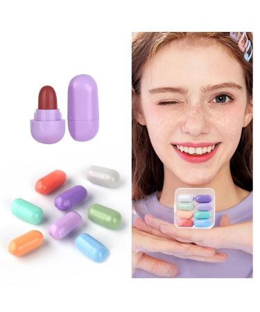 8 Colors Mini Matte Lipstick Set - Long Lasting Waterproof Lipstick Capsules for Girls & Women - Buy Online on GoSupps.com