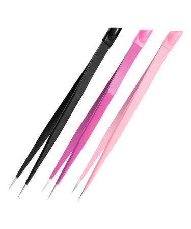 Housoutil 3st Gatherbum Nagel-Straße tweezers Multifunctional tool nail polish tools Nail tweezers Mint
