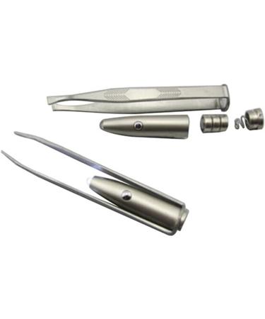 Professional LED Eyebrow Tweezers - Stainless Steel Sloping Top for Precision Eyelash Removal | Best Makeup Tool - Buy Online on GoSupps.com