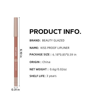 Ultra Fine Waterproof Lip Liner - Long-Lasting Matte Pigmented Pencils in Assorted Colors | Non-Stick & Fade-Resistant | Perfect for Natural Lip Makeup - Buy Online on GoSupps.com