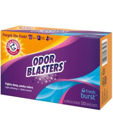 Arm & Hammer Odor Blasters Fresh Burst Dryer Sheets - 120 Count | Odor-Eliminating Laundry Solution for Freshness | International Shipping Available - Buy Online on GoSupps.com