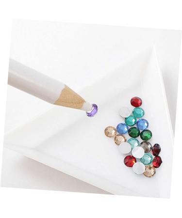 FRCOLOR 48 Pieces White Pencil Nail Dotting Pen Rhinestone Picker Tool Pen for Collecting Gemstones Nail Tip Pen Wax Crayon Drill Pen Ballpoint Pen Jewel Glue Stick Bamboo - Buy Online on GoSupps.com