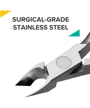 Rui Smiths Professional Cuticle Nippers | Surgical-Grade Stainless Steel Trimmer French Handle | Single Spring 4mm Jaw for Precision - Buy Online on GoSupps.com