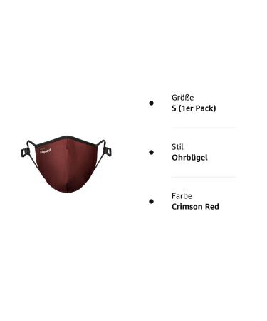 Livinguard PRO MASK - 3-Layer Adjustable Washable Reusable Face Mask (Cosmic Red S) | International Shipping Available - Buy Online on GoSupps.com