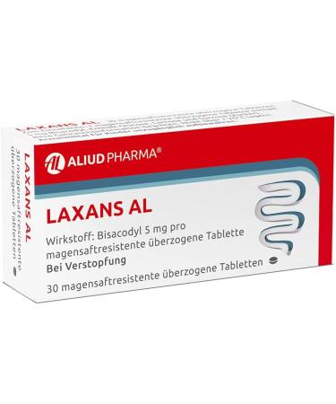 Aliud Pharma Laxans AL - 30 Tablets | Effective Bisacodyl Laxative for Constipation Relief - Fast Shipping Worldwide - Buy Online on GoSupps.com