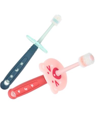 Homsfou Silicone Baby Toothbrush Set | 6-Pack for 6-12 Months | Safe & Soft Manual Teeth Cleaning Tools - Buy Online on GoSupps.com