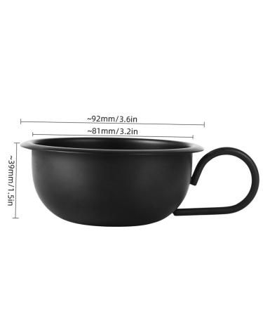 Beavorty Men's Shaving Set - Razor Mixing Bowl & Cream Cup - Travel-Friendly Black Cosmetic Shell - 9.2cm - Buy Online on GoSupps.com