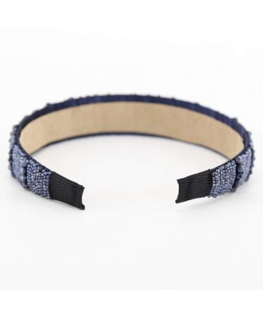 BTWTRY Navy Blue Crystal Headband - Handmade Fashion Hair Accessory for Women and Girls - Buy Online on GoSupps.com