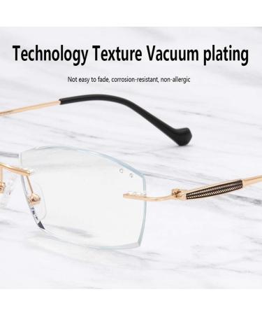Bezax Ultra-Light Frameless Cutting Glasses | Anti-Fatigue Multifocal Computer & Reading Glasses for Seniors | Anti-Blue Light | International Shipping - Buy Online on GoSupps.com