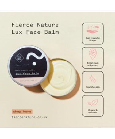 Luxe Face Balm with Carrot Seed Oil Pure Tallow Balm as Vitamin-Rich Natural Face Moisturizer Men and Women s Cleansing Balm for Face and Body Unscented 100g - Fierce Nature - Buy Online on GoSupps.com