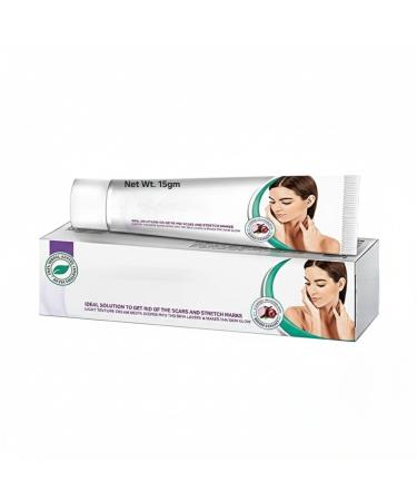 Vishopy Herbal Scar Removal Cream for Pimple Marks Dark Spots Blemishes & Stretch Marks with 3% Onion Paraben & EDTA Free German Science Meets Ayurveda - 15g