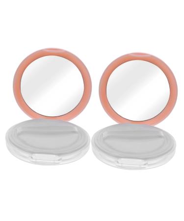 FOMIYES 2pcs Powder Box Cosmetics Makeup Powder Holder Loose Powder Cases 3g Ultra Thin Distribution Box Pink 7.6X1.6X1.6CM
