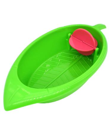 Balacoo Bird Bath Tub Plastic Leaf Shape Parrot Birdbath Bathing Box Brid Washing Toy Food Feeder Bowl for Parrot Budgie Parakeet Cockatiel Conure Lovebird Rosy Green