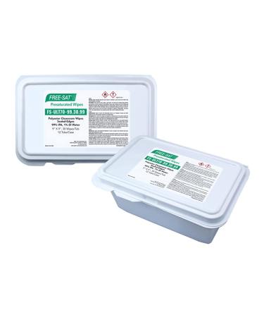 High-Tech Conversions FS-ULT70-99.30 High Tech Conversions PRE-SAT Polyester Wipes 9X9 70% IPA UN3175/PGII