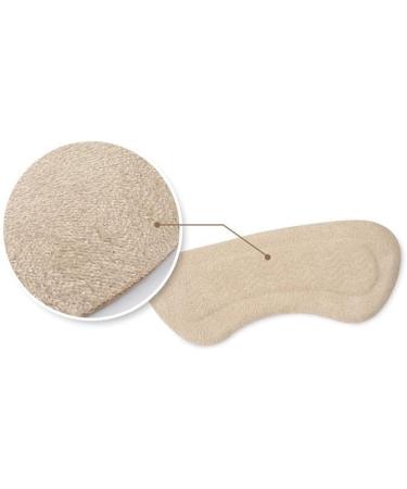 Premium GEL Shoe Heel Liner Protectors for Women | Self-Adhesive Anti-Wear for Plantar Fasciitis & Cracked Heels (Flannel Apricot Small) - Shop Internationally - Buy Online on GoSupps.com