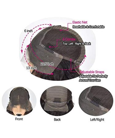 Derun Ombre Short Curly Bob Pixie Cut 13x6 Lace Front Wig 8 Inch 1B/27 Remy Human Hair with Baby Hair - Women's Wig - Buy Online on GoSupps.com