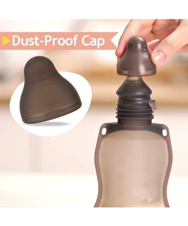 Haakaa 260ml Baby Food Pouches with Variable Flow Teat - Reusable Squeezable Bags for Milk, Juices, and Purees - Breastfeeding Friendly - Freezer Safe - 6M - Buy Online on GoSupps.com