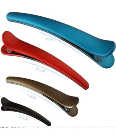 Egurs 12-Pack Plastic Alligator Hair Clips - DIY Hairstyle Sectioning Clips for Hairdressing - 12 cm - Buy Online on GoSupps.com