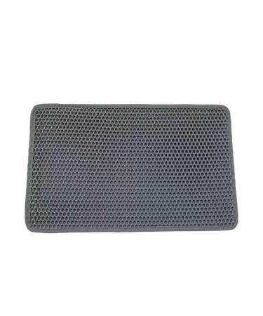 Waterproof Cat Litter Mat Honeycomb Double Layer Trapping Litter Design Foldable EVA Litter Trapping Mat Easy to Clean(55x75cm Grey-UK) 55x75 cm Grey-uk