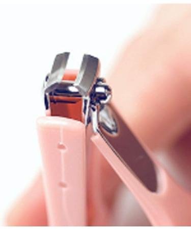 UNbit Nail Clipper Adult Nail Scissors Plastic/Stainless Steel Pink 67mm Nail Scissors Foldable Anti-Splash - Buy Online on GoSupps.com