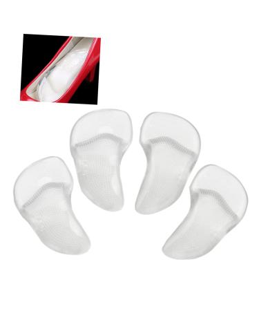 Healeved 3 Pair Clear Pumps Insoles for Heels Clear Heel Shoe Grips Heel Grips Cushions Gel Half Insoles Floor Mat Arch Support High Heel Heel Pad Soft Heel Massage Pads Clear High Heels Picture 1 L