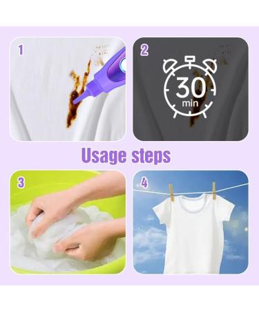 2PC Enzyme Laundry Stain Remover - Fast & Effective Stain Cleaning Solution for Clothing | Purple Bottle - Buy Online on GoSupps.com