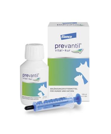 Elanco PREVANTIL Vital cure 100 ml: supplementary feed for dogs and cats with practical dosing aid with the extract of the cactus fig tasty suspension in stressful situations 100 ml (1 Pack)